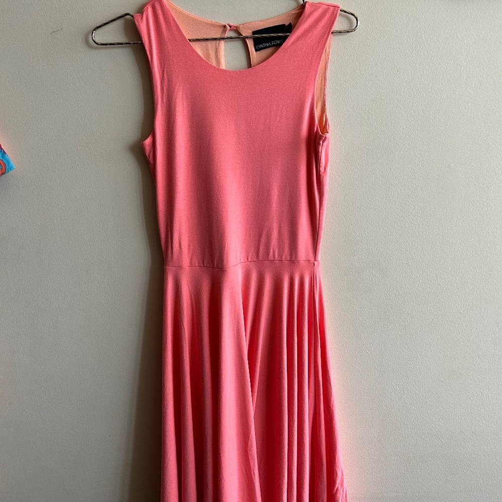 Cynthia Rowley Womens Dress Pink XS Sleeveless Skater Pleated A-Line
